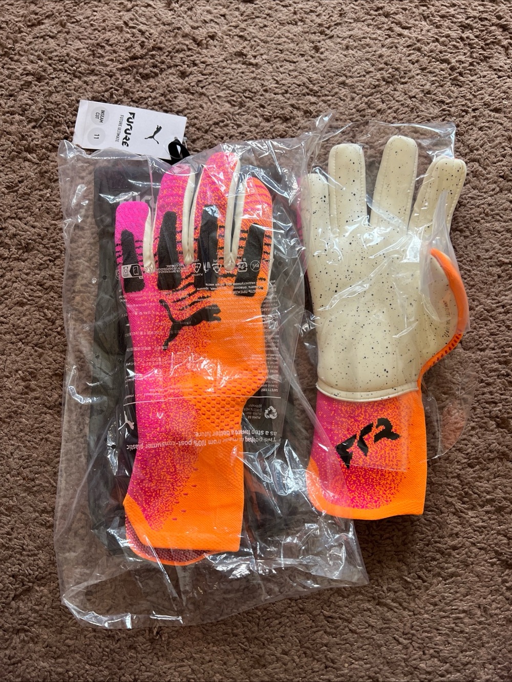 Puma FUTURE Ultimate NC Inseam Cut Soccer Goalkeeper Gloves 042064-12 Size 11